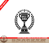 Superstar Dad Trophy SVG - Digital Download